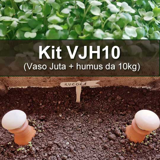 Kit VJH3 (Vaso Juta + humus da 10kg)
